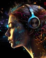 a woman wearing headphones